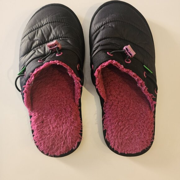 Sanuk Sidewalk Surfer Slip On Shoes Women's Size 7 MULE STYLE BLACK USED LIGHTLY - Picture 4 of 4